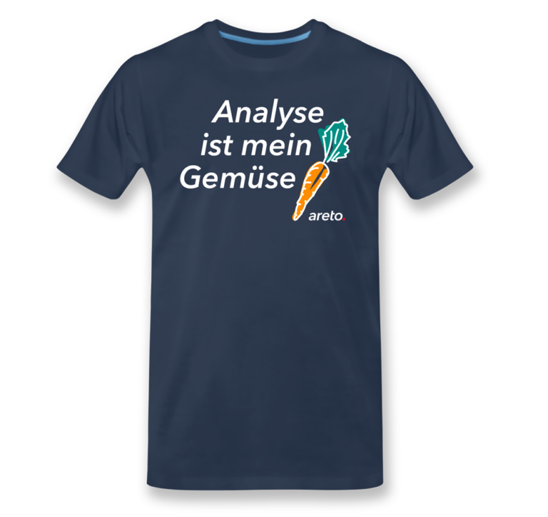 areto T-Shirt mit motiv: Analyse ist mein Gemüse