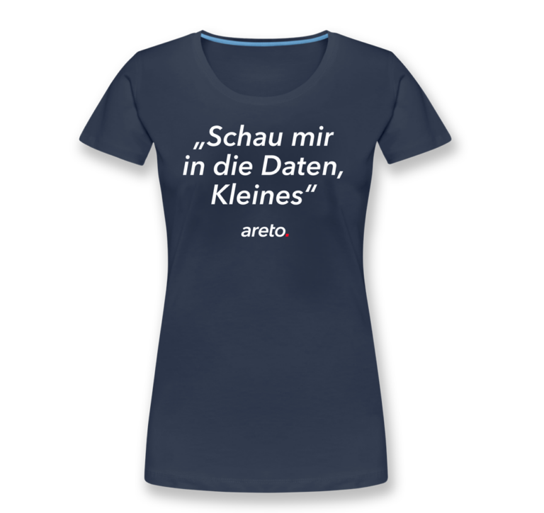 areto T-Shirt mit motiv: Schau mir in die Daten