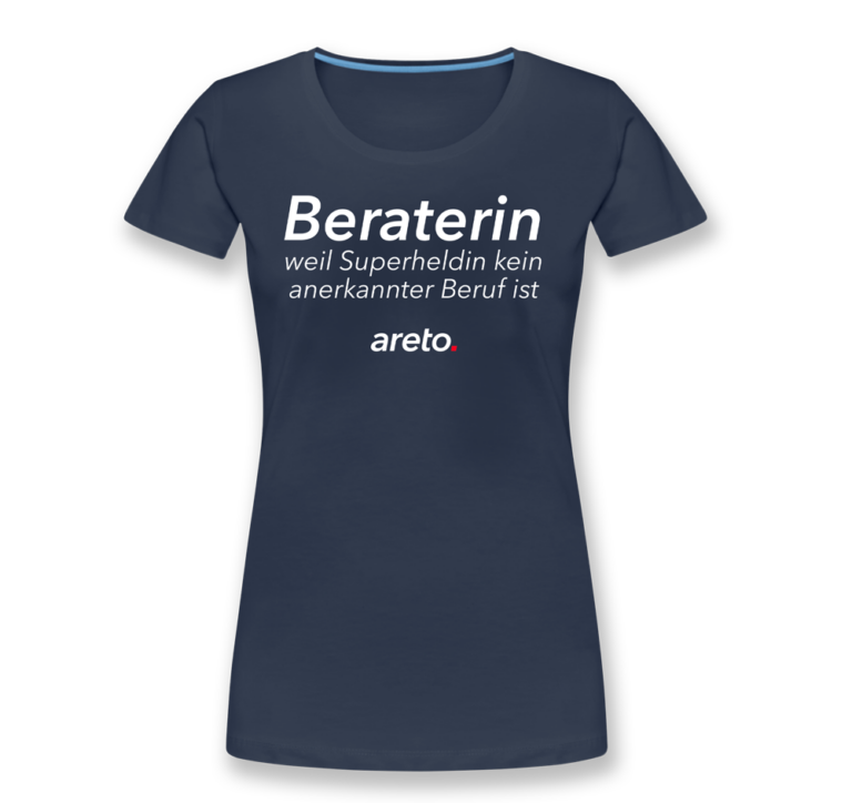 areto T-Shirt mit motiv: Beraterin - Superheldin